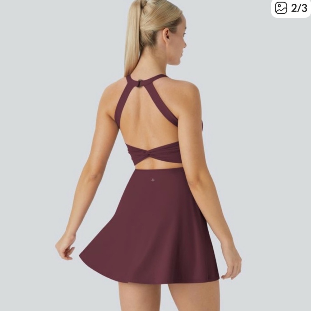 NWT Burgundy HALARA Active Dress